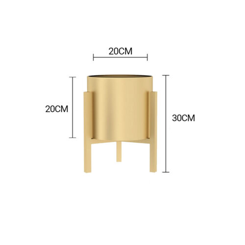 30CM Gold Metal Plant Stand with Flower Pot Holder Corner Shelf Rack Display - Image 2