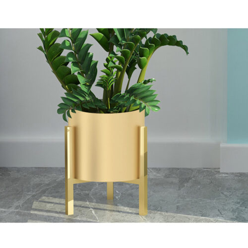 30CM Gold Metal Plant Stand with Flower Pot Holder Corner Shelf Rack Display - Image 3