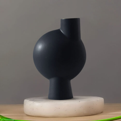 17.8x26.7cm Small Ornament a Modern Abstract Vase Decorative Object Unique Shape with Narrow Neck - Image 3