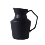 23.5cmx19.5cm Ornament Black Modern Ceramic Decorative Pitcher Vase with Handle