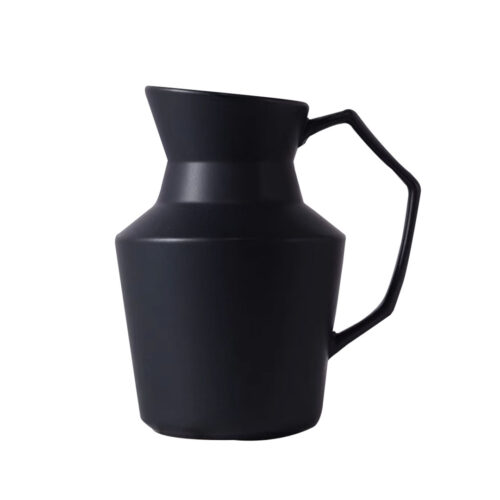 23.5cmx19.5cm Ornament Black Modern Ceramic Decorative Pitcher Vase with Handle