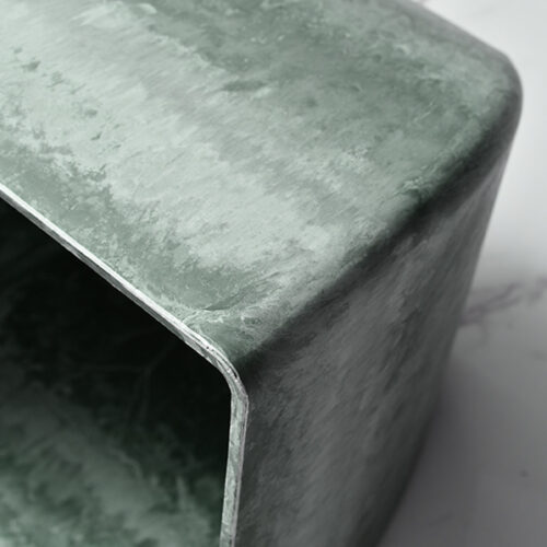 27cm Green Grey Square Resin Plant Flower Pot in Cement Pattern Planter Cachepot - Image 6