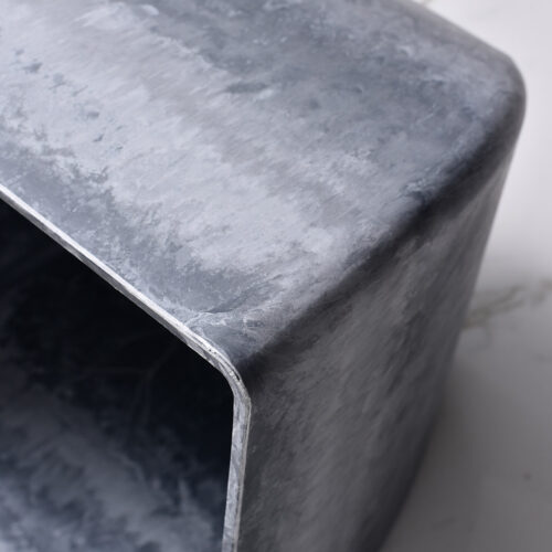 27cm Weathered Grey Square Resin Plant Flower Pot in Cement Pattern Planter Cachepot - Image 5