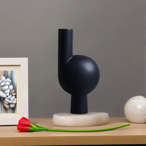 19x37cm Large Ornament a modern abstract vase decorative object unique shape with narrow neck - Image 3