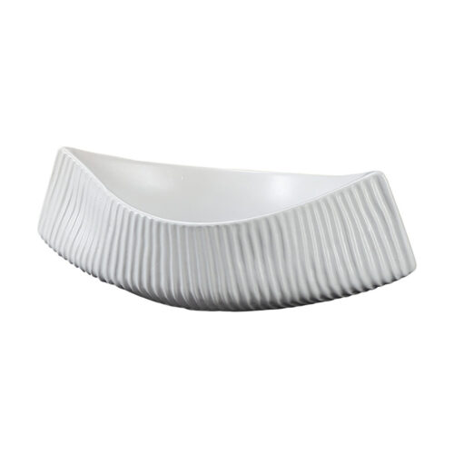 37x12.5cm Ornament Boat Shaped Plate Ceramic Food Decoration Serving Tray For Kitchenware