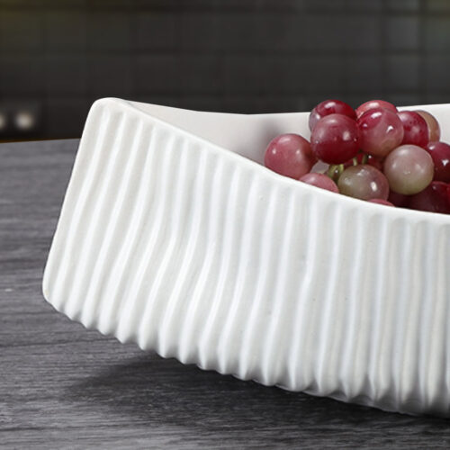37x12.5cm Ornament Boat Shaped Plate Ceramic Food Decoration Serving Tray For Kitchenware - Image 6