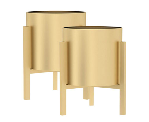 2x 30CM Gold Metal Plant Stand with Flower Pot Holder Corner Shelf Rack Display