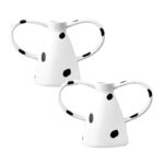 2x 23.5x11cm Ornament Vase with Polka Dot Handicraft Decorations Decor