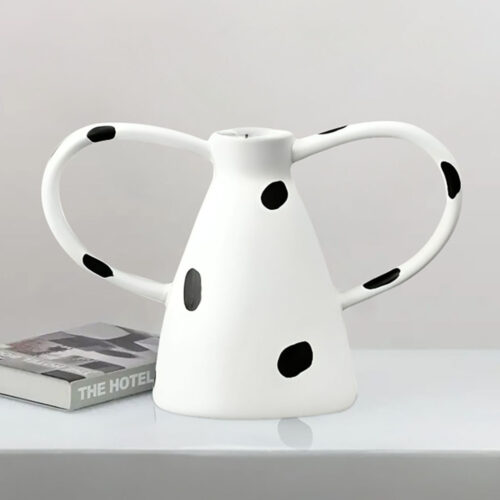 2x 23.5x11cm Ornament Vase with Polka Dot Handicraft Decorations Decor - Image 2