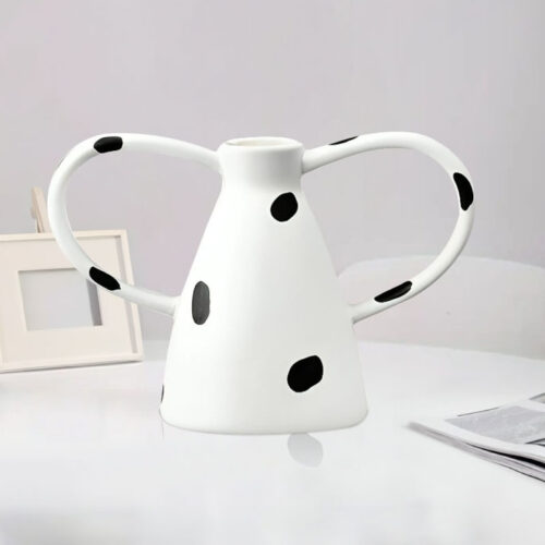 2x 23.5x11cm Ornament Vase with Polka Dot Handicraft Decorations Decor - Image 3