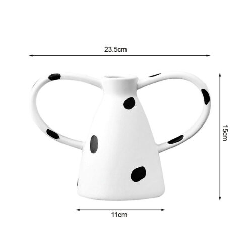 2x 23.5x11cm Ornament Vase with Polka Dot Handicraft Decorations Decor - Image 5
