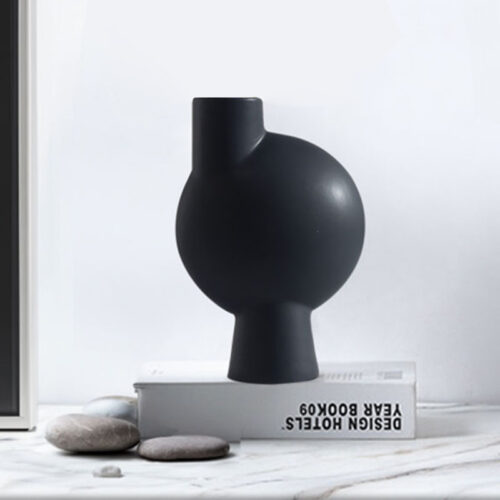 2x 17.8x26.7cm Small Ornament a Modern Abstract Vase Decorative Object Unique Shape with Narrow Neck - Image 4