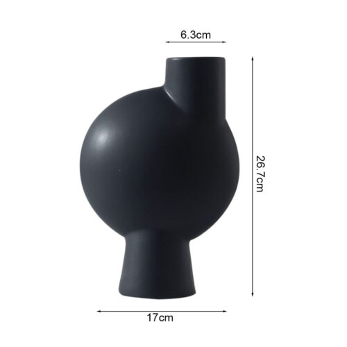 2x 17.8x26.7cm Small Ornament a Modern Abstract Vase Decorative Object Unique Shape with Narrow Neck - Image 5