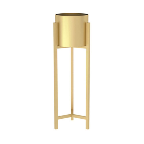 90cm Gold Metal Plant Stand with Flower Pot Holder Corner Shelf Rack Display