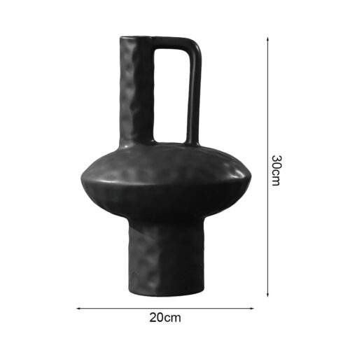 20x30cm Ornament Contemporary Black Ceramic Vase Decorative - Image 5