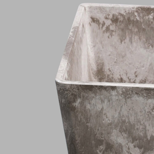 2x 27cm Sand Grey Square Resin Plant Flower Pot in Cement Pattern Planter Cachepot - Image 7