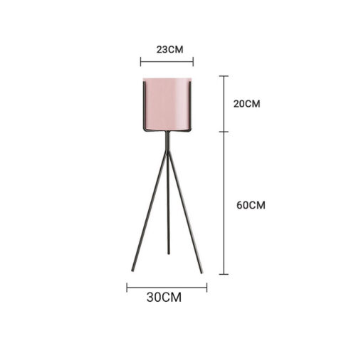 80cm Tripod Flower Pot Plant Stand Pink Flowerpot Holder Rack Indoor Display - Image 2