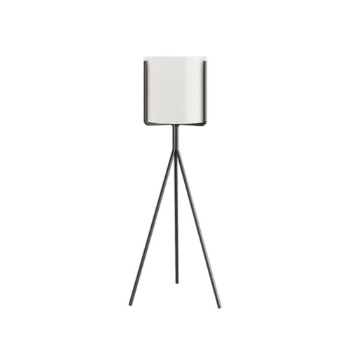 80cm Tripod Flower Pot Plant Stand with White Flowerpot Holder Rack Indoor Display