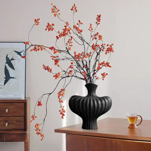 28X30cm Large Ornament Black Vases Countertop Porch Crafts Decor - Image 6