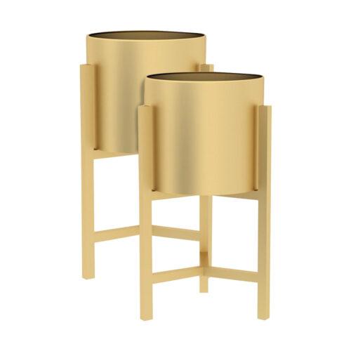 2x 45CM Gold Metal Plant Stand with Flower Pot Holder Corner Shelf Rack Display