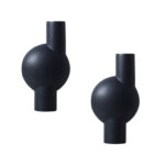 2x 17x32cm Medium Ornament a Modern Abstract Vase Decorative Object Unique Shape with Narrow Neck