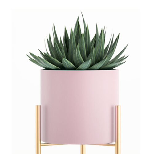 2x 2 Layer 60cm Gold Metal Plant Stand Pink Flower Pot Holder Corner Shelf Rack Display - Image 3