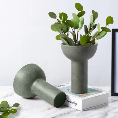 2x 15x19.5cm Ornament Minimalist Nordic Versatile Ceramic Vase Modern Luxury Decorative - Image 6