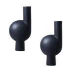 2x 19x37cm Large Ornament a modern abstract vase decorative object unique shape with narrow neck