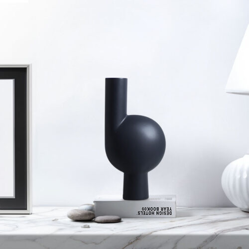 2x 19x37cm Large Ornament a modern abstract vase decorative object unique shape with narrow neck - Image 4
