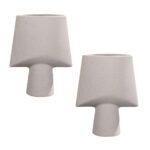 2x 21x25.5cm Ornament Geometric Decor Ceramic Vase Flower Pots Decorative