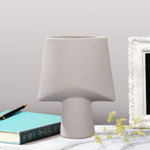 2x 21x25.5cm Ornament Geometric Decor Ceramic Vase Flower Pots Decorative - Image 2