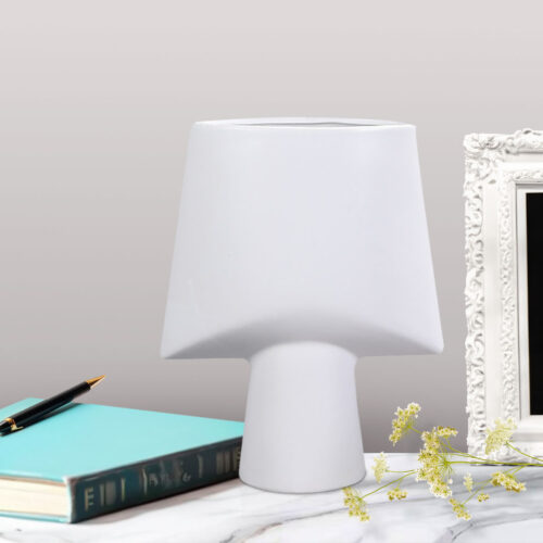 2x 21x25.5cm Small White Ornament Geometric Decor Ceramic Vase Flower Pots Decorative - Image 2