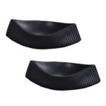 2x 37x12.5cm Ornament boat shaped plate ceramic food decoration Serving Tray For Kitchenware
