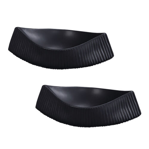 2x 37x12.5cm Ornament boat shaped plate ceramic food decoration Serving Tray For Kitchenware
