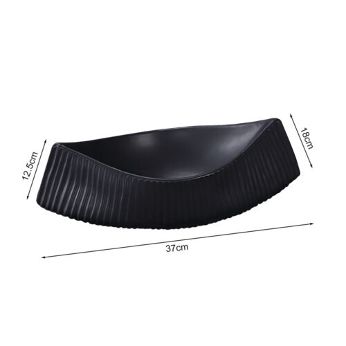 2x 37x12.5cm Ornament boat shaped plate ceramic food decoration Serving Tray For Kitchenware - Image 5