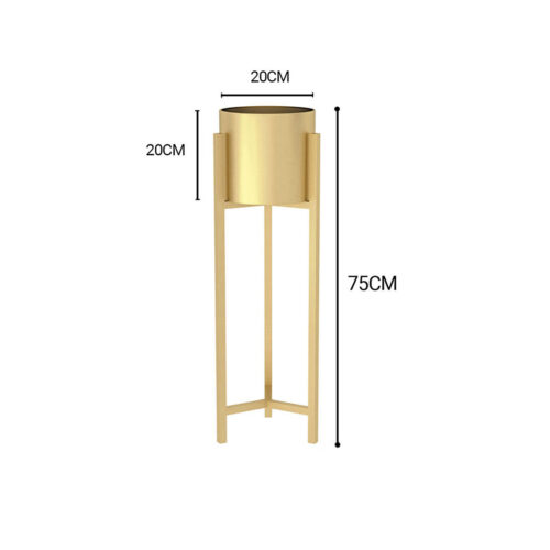 2x 75cm Gold Metal Plant Stand with Flower Pot Holder Corner Shelf Rack Display - Image 2