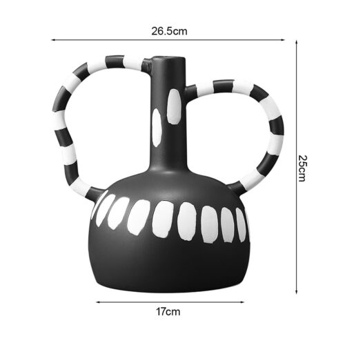 2x 26.5x17cm Ornament Vase with Polka Dot Handicraft Decorations Decor - Image 5