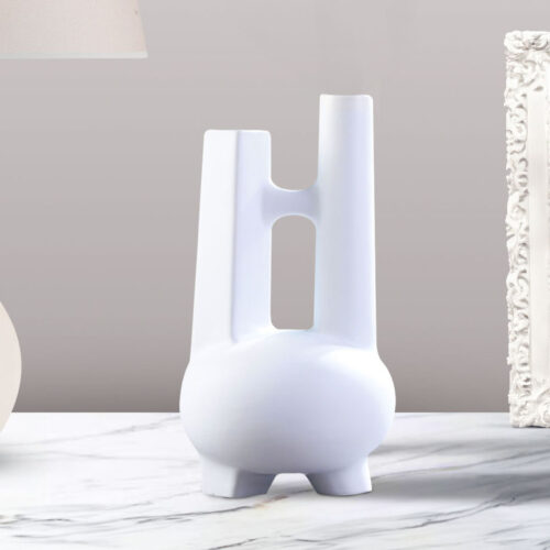 Ornament Modern Geometric Vase Minimalist Double Tube Abstract Sculpture - Image 4