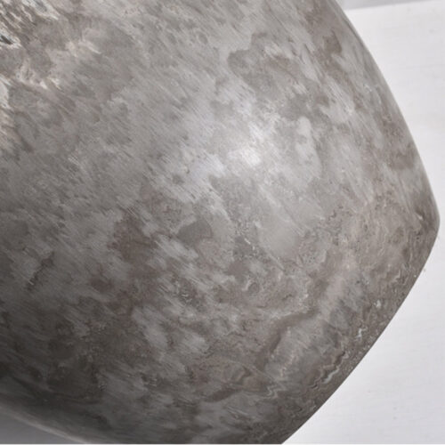 2x 32cm Rock Grey Round Resin Plant Flower Pot in Cement Pattern Planter Cachepot - Image 6