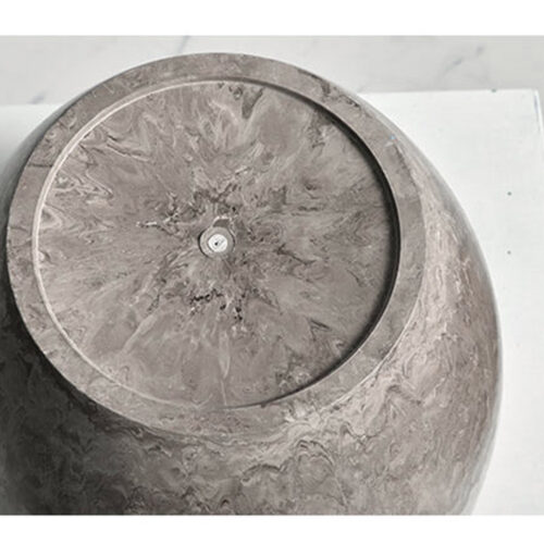 2x 32cm Rock Grey Round Resin Plant Flower Pot in Cement Pattern Planter Cachepot - Image 8