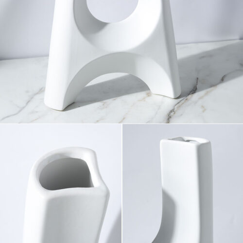 2x 31x32cm Ornament Modern Minimalist Bottle Holder Cylindrical Stand Plant Pots - Image 6