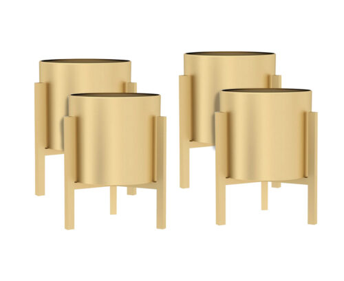 4x 30CM Gold Metal Plant Stand with Flower Pot Holder Corner Shelf Rack Display