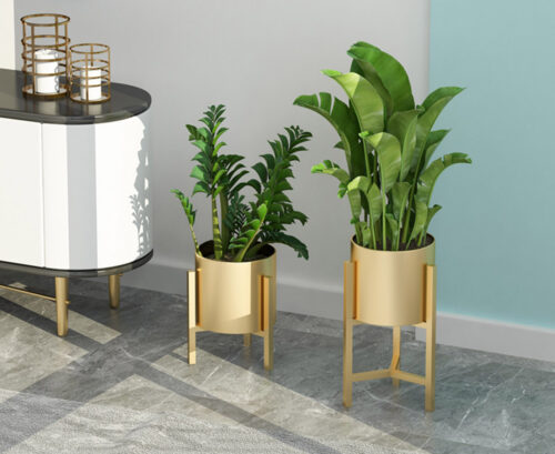 4x 30CM Gold Metal Plant Stand with Flower Pot Holder Corner Shelf Rack Display - Image 4