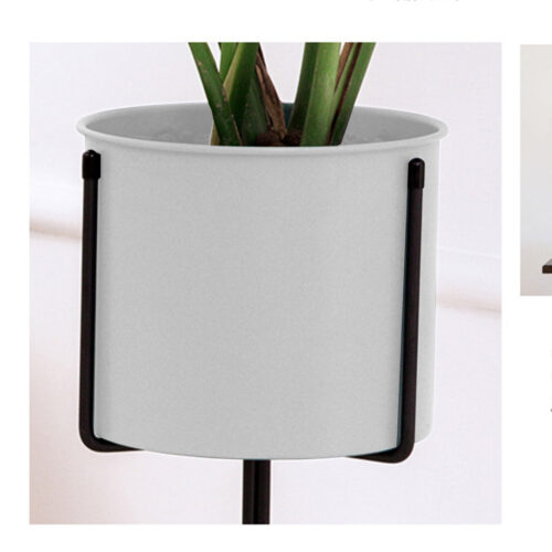 2x 70cm Tripod Flower Pot Plant Stand with White Flowerpot Holder Rack Indoor Display - Image 5