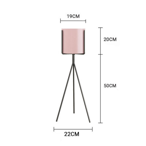 2x 70cm Tripod Flower Pot Plant Stand Pink Flowerpot Holder Rack Indoor Display - Image 2