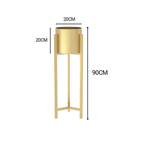 2x 90cm Gold Metal Plant Stand with Flower Pot Holder Corner Shelf Rack Display - Image 2
