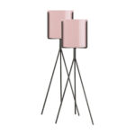 2x 80cm Tripod Flower Pot Plant Stand Pink Flowerpot Holder Rack Indoor Display