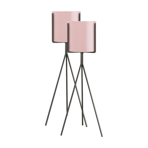2x 80cm Tripod Flower Pot Plant Stand Pink Flowerpot Holder Rack Indoor Display