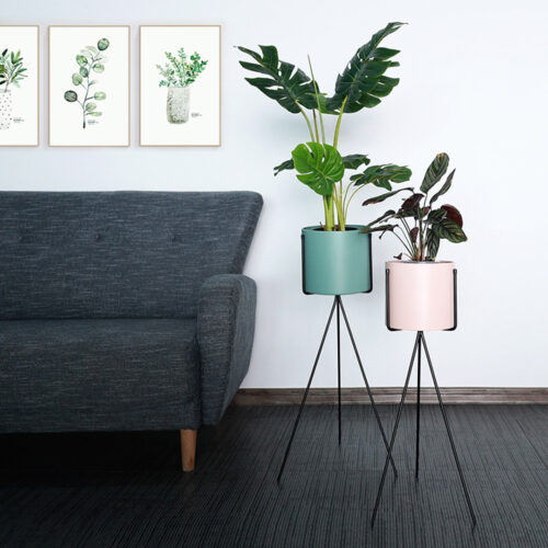 2x 80cm Tripod Flower Pot Plant Stand Pink Flowerpot Holder Rack Indoor Display - Image 8