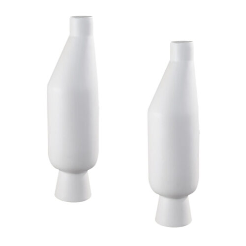 2x 14x52cm Ornament Modern Minimalist Vase Decorative with Narrow tops Wider rounded Body